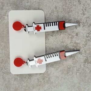 👻 🍒 Halloween Dr. Syringe Earrings
